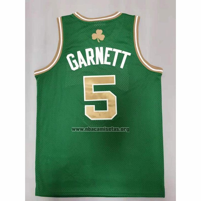 Camiseta Boston Celtics Kevin Garnett NO 5 Mitchell & Ness 2007-08 Verde